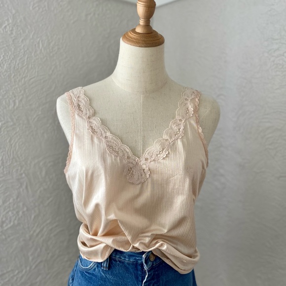 Vintage Other - Vintage JC Penney’s Blush Lace Trimmed Chemise